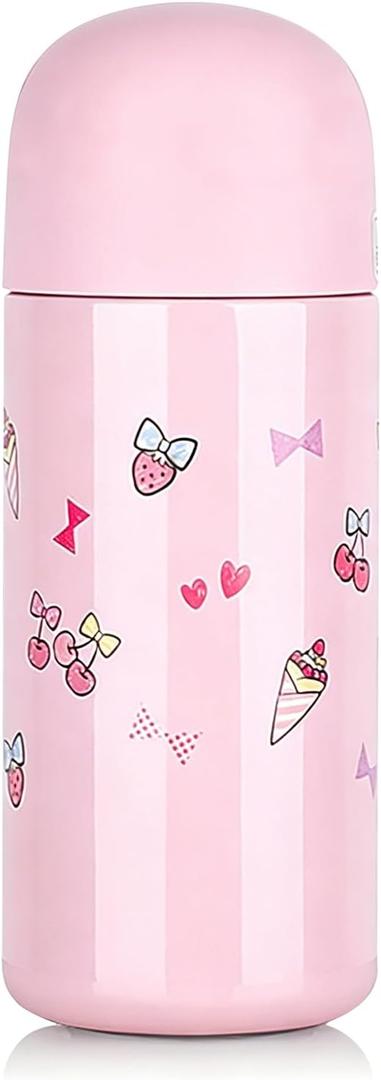Anime Water Bottle Cute Water Bottle Stainless Steel Vacuum Insulated Coffee Mug Coffee Travel Mug, Keeps Beverages Hot or Cold, Pink