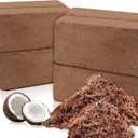 Coco Coir Brick for Plants, 8 Packs 100% Natural Organic Compressed Coconut Coir Fiber with Low EC & PH Balance, High Nutrition Coconut Soil Coco Fiber for Planting, Herbs