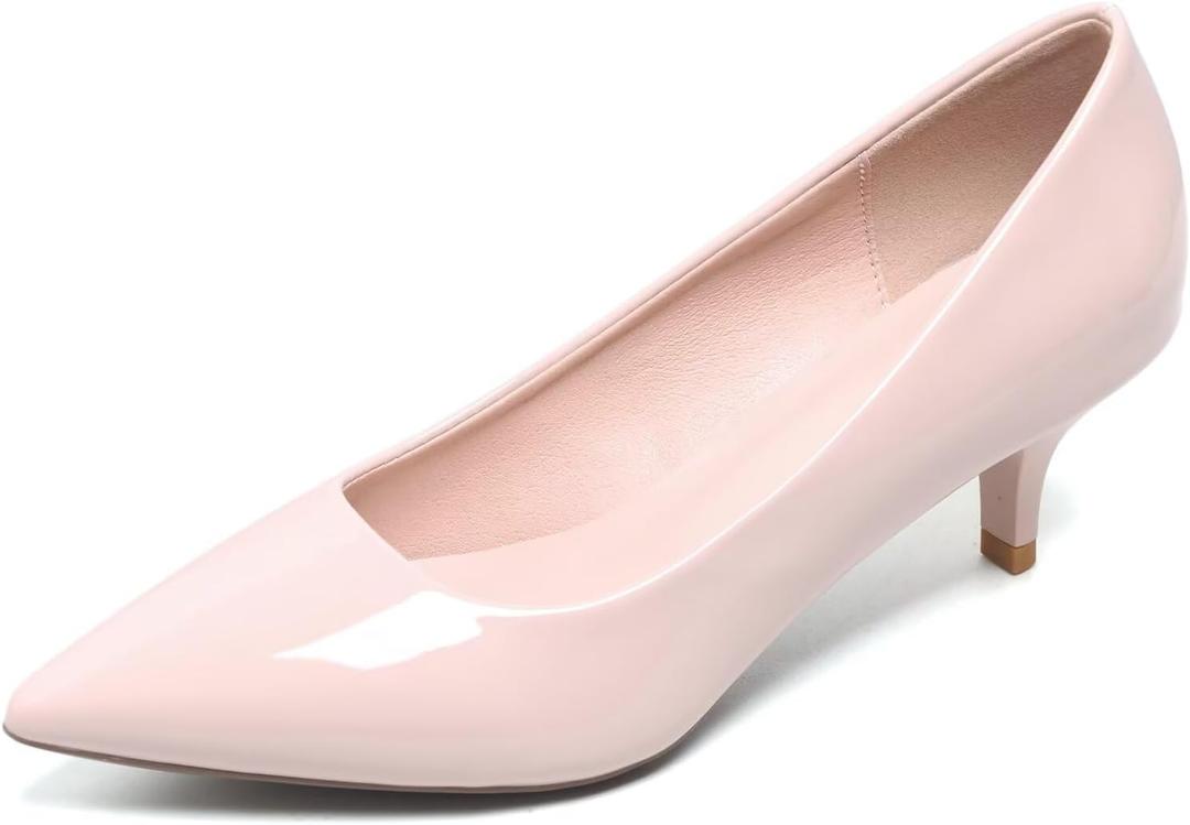 Stunner Women's Classic Fashion Pointed Toe Low Heel Dress Pumps Shoes (8.5)