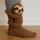 3D Knit Animal Socks, Sloth Socks, Cute Christmas Sock Funny Novelty Sock for Women, Warm Fleece Cosy Thick Non Slip Floor Sock for Adults Kids, 2026 New 3D Animal Figures, Christmas Gifts