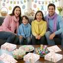 2 x 40 Pcs Easter Napkins Paper with Pink Buffalo Plaid Cute Bunny and Easter Eggs, Disposable Spring Party Paper Dinner Cocktail Square Napkin Set for Easters Party Decor Supplies Table Decorations Favor