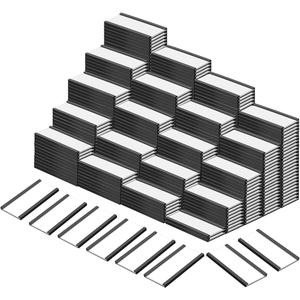 500 Pieces Magnetic Data Card Holders Channel Magnetic Label Holders Labels Racks with Magnets with 500 Protective Films and 1000 Replacement Strips for Metal Racks Shelf Bin (1 x 2 Inch)