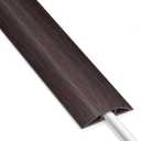 Cord Covers for Wires on Floor 6FT, LZEOY Cord Cover Floor, Wood Black Floor Cable Management, Cable Protector Prevent Cable Trips Floor Cable Covers for Cords, Cable Cavity: 0.47" (W) x 0.24" (H)