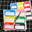 420 Labels 6 Colors (Hello My Name is) Name Tags Stickers 3.5 x 2.25 inch (180pcs and 2.28 x 1.5 inch (240pcs for Office, Meeting, School, Teachers and Mailing