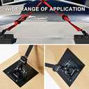 Lonffery 4 Pack Recessed D-Ring Tie Down Anchors (6,000 lb. Capacity), Heavy Duty Kit for Trailer or Deliveries, Black