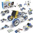 STEM Toys for 5 6 7 8+ Year Old Boy,10 in 1 Electric Building Toys for Kids Ages 4-8 5-7 6-8, Educational Racing Construction Science Kit for Boys 4-6 8-10, Creative Games Fun Birthday
