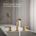 KOHLER K-33592-4K-2MB Elate® Widespread Bathroom Sink Faucet, Durable Brass Bathroom Faucets, Sleek Finish, 1.0 GPM, Vibrant Brushed Moderne Brass