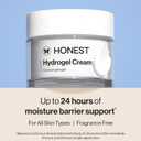 Honest Beauty Hydrogel Cream with Hyaluronic Acid, Lightweight Moisturizing Water, Gentle for Sensitive Skin, Fragrance-Free, Vegan 1.7, fl oz