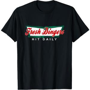 Don't Bunt Hit Fresh Dingers Funny Baseball Softball Game T-Shirt, L