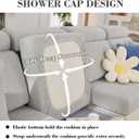 Sofa Covers Couch Covers for Sofa Pet Friendly Couch Cushion Covers Universal Sofa Covers Washable Stretch Slipcovers for Sectional Sofa (Texture Light Gray,Back Cover L)