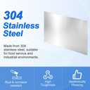 48 x 24 Inch 304 Stainless Steel Sheet, 1 Pcs 20GA Metal Plates Panel
