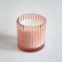 Ribbed Pink Candle Jar 8oz.