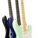 STRICH Wooden Guitar Stand for Multiple Guitars, 3-Holder, Front Display Space-Saving Floor Guitar Rack for Home, Studio, Stage, Mahogany Color, L-3EM (For 3 Electric/Bass)