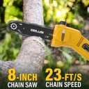 ZEGJAW Pole Saw Corded, 6 Amp 8 Inch Pole Saws for Tree Trimming, Electric Pole Saw with 13 Feet Height Reach, Tool-free Installation