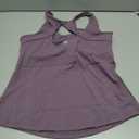 RUNNING GIRL Workout Tank Tops for Women Built in Shelf Bras Padded,Sleeveless Gym Tops Athletic Yoga Shirts(BX3062_Purple_XL) (XL)