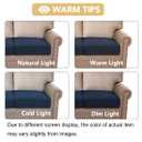 H.VERSAILTEX High Stretch Couch Cushion Covers,Chair Sofa Seat Slipcovers Couch Cushion Cover Stretch Furniture Protector for Kids, Pets(2 Packs Cushion Loveseat Covers, Navy)