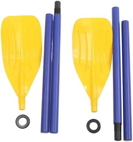 Cndiyald Boat Oars 2 Pack 45 Inch Detachable Foldable Portable Kayak Paddles Lightweight Plastic Oars for Inflatable Boat Fishing Travel Outdoor