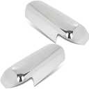 LQI Door Mirror Cover Driver Left & Right Passenger Side Chrome Compatible with Peterbilt 579 2013-2023 Silver