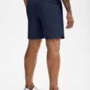 Comdecevis Men's Athletic Shorts 7 Inch Lightweight Quick Dry Stretch Casual Gym Running Shorts (Blue, Small)