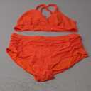 Yonique Womens Plus Size Bikini High Waisted Swimsuits Two Piece Bathing Suits Tummy Control Swimwear, 26W, Orange