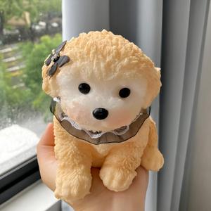 Extra-Large Taba Squishy Dog, Big Squishy Dog Stress Relief Toy for Adult/Kids, Cute & Soft Dog Design, Perfect Squeeze Toys Gift for Relaxation and Fun Party Favor (Cream Color B)