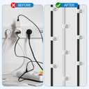 2 x White Cable Clips with Inserted Screws, Flexible Single Cable Screw Clips, Electrical Wire Fastener, 100 PCS