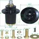 3 Pack 037-6015-50 Spindle Assembly with 033-6003-00 Spindle Pulley Replace 037601550 037 6015 50 for Bad Boy 36", Compact Outlaw 42", 48", Maverick 48", Revolt 48", ZT Elite 48" Decks