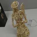 Christmas Tree Topper Glitter Angel Tree Topper Figure for Christmas Festival Home Mall Office Desktop Decor