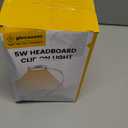 Glocusent 5W Clip on Light, 36 LED Eye Caring Reading Light for Bed, 3 Colors & 5 Brightness Clip on Lamp with Adapter, Perfect Reading Light for Bed Lamp/Bunk Bed Light (White)