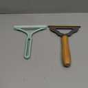 2pcs Manual Portable Fabric Shaver, 1 Metal Carpet Lint Scraper for Furniture Pet Hair Removal (1Buck Thick Rack Can Be Used for Years), 1 Reusable Fuzz Lint Remover Brush for Clothes Couch(No Snag)