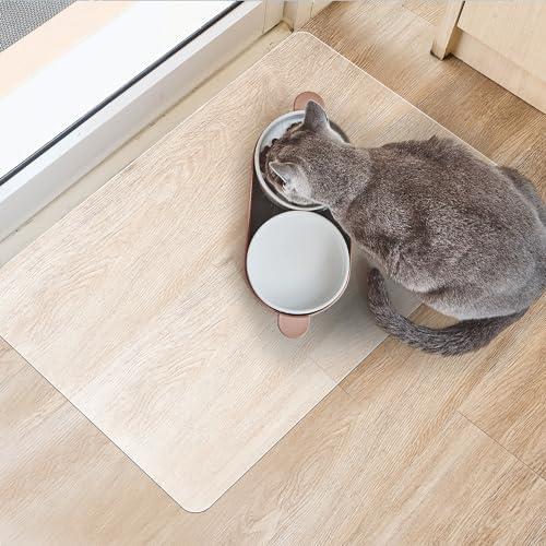 FURKIT Clear Frosted Floor Mat, PVC Durable Anti-Scratch Floor Mat (24"x 36")