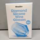 Wine2Go Diamond Silicone Wine Glasses 9oz (2 Pack)