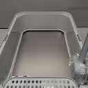 Stainless Steel Cat Litter Box with Lid, XL Extra Large High Sided Litter Box for Big Cats, Odor Free Open Top Litter Pan Easy Cleaning Anti-Urine Leakage Non-Stick, Includes Scoop, Light Grey