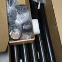 6.6ft Stair Railing Indoor Metal Hand Rails for Indoor Stairs 1.5" Pipe Stair Handrail Aluminum Wall Mounted Indoor/Outdoor Handrail for Steps Black Industrial Handrail for Stairs