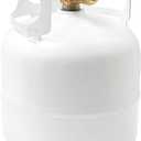 FLAME KING YSN5LB 5 Pound Propane Tank Cylinder, Great For Portable Grills, Fire Pits, Heaters And Overlanding, White
