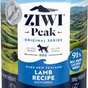 ZIWI Peak Canned Wet Dog Food All Natural, High Protein, Grain Free, Limited Ingredient, with Superfoods (Lamb, Case of 12, 13.75oz Cans), Best By: 2027.06.0