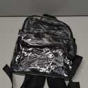 MAY TREE Clear Backpack Stadium Approved for Women and Men, Clear Bag for Stadium Events, Transparent bag for Concert Sporting Festival, Black