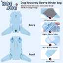 KOESON Soft Dog Recovery Suit for Back Legs, Adjustable Dog Surgery Recovery Suit with Durable Hook &Loop, Puppy Rear Leg Sleeve to Stop Licking, Surgery Onesie for Small Dogs Female Male, XS