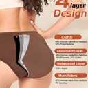 BAMBOO COOL Womens Period Underwear Light Flow High Waisted Leakproof Postpartum Maternity Panties Soft Breathable,3 Pack (XL)