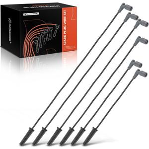 A-Premium Ignition Spark Plug Wires Set of 6 Compatible with Buick Rendezvous, Terraza & Chevrolet Equinox, Malibu, Uplander & Pontiac G6, Montana, Torrent & Saturn Relay, 3.4L 3.5L