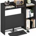Furinno Classic Desk Shelf, 5-Shelf Desktop Hutch, Book Shelf, 3-Tier Desk Organzier, for Office Supplies, Office Desk Accessories, for Home Office, College, Dorm, Espresso, 5 Shelves