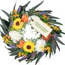 Artificial Peony Rose Front Door Wreath - 22 Inch Indoor & Outdoor Wreaths for Front Door, Faux Floral Outdoor Wreath for Home, Farmhouse, Spring, Summer, Fall, All Seasons