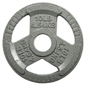 Cast Iron Plate Weight Plate for Strength Training and Weightlifting, 2-Inch Center, 10LB, 2 Packs