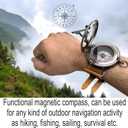 Steampunk Antique Brass Sundial Compass Handmade Leather Band Wrist Compass and Nautical Sundial Watch
