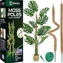 2 Pack 28'' Bendable Moss Pole Monstera Plant Support for Climbing Indoor Plants - Stakes for Potted Climbers - Tall Sticks Indoor Trellis for Houseplants - Accessories for Monstera Pot