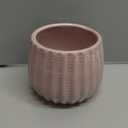 Admired by Nature 4" Ceramic Flower Planter Pot Decorative Planter for Indoor Plant Succulent Home Dcor, Lightweight, Light Pink