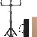 AliLeader 50 Inch 3 Arms Wig Stand Tripod with Adjustable Mannequin Head Stand for Hairdressing Training