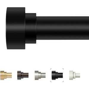 HEI! DEAR Black Curtain Rods 72 to 144 Inch(6-12FT),1 Inch Long Curtain Rod,Adjustable Heavy Duty Curtain Rods,Modern Decorative Drapery Rods,Telescoping Window Single Curtain Rod 36-150",Matte Black