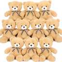 Tezituor Bulk Teddy Bears for Baby Shower, 10Pcs Teddy Bear Stuffed Animal Bulk, 12" Stuffed Bear Plush Toy for Wedding Birthday Christmas Party Decorations