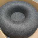 Large Cat Tunnel Bed for Indoor Cats with 3 Toys, Scratch Resistant Donut Cat Bed, Up to 30 Lbs (L 24x24x11, Dark Grey)